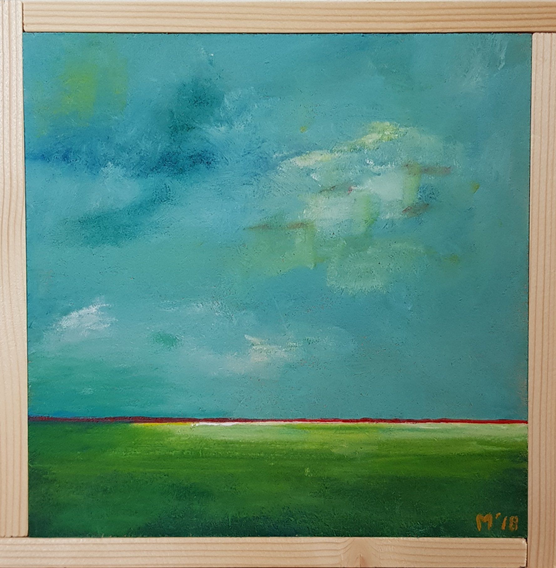 schilderij acryl Friesland weids horizon licht en ruimte