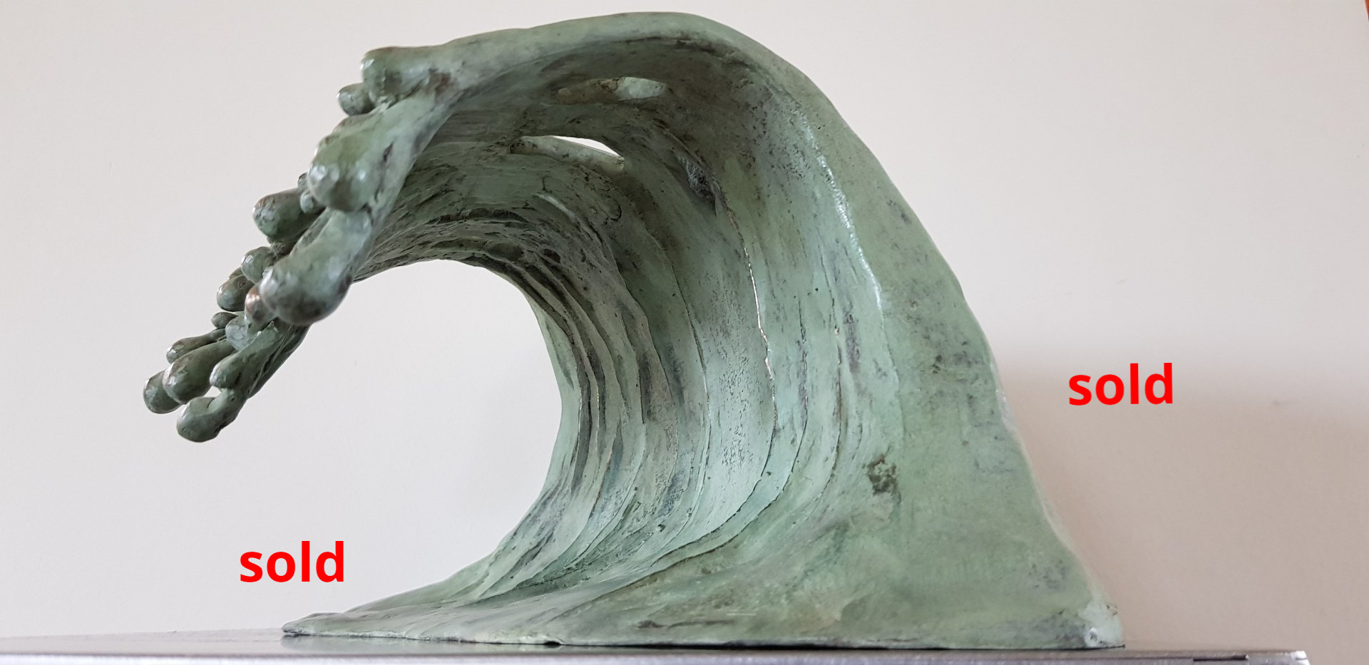 The Wave, brons, wataer kracht, eeuwige beweging, verschillende varianten mogelijk