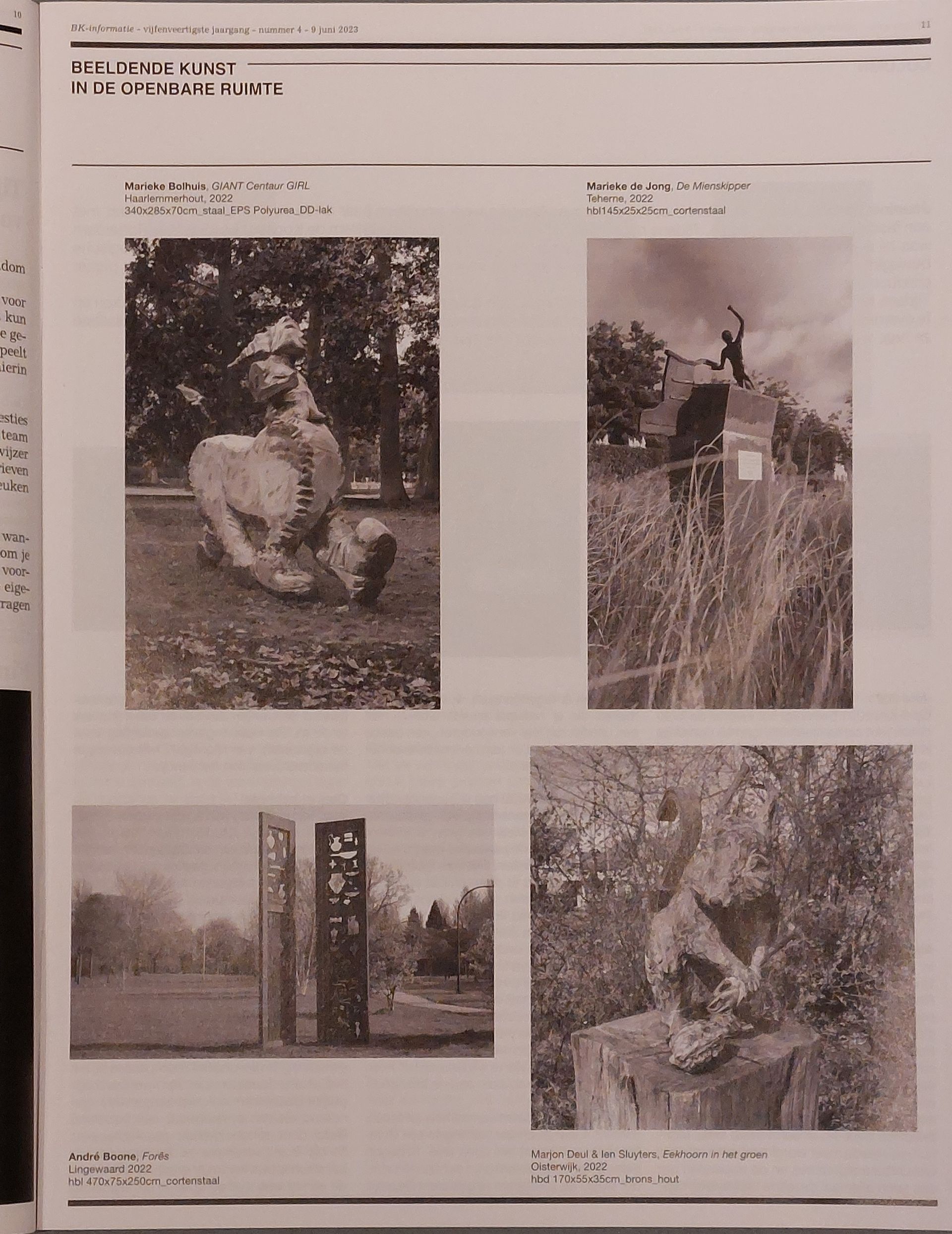 BK informatie De Mienskipper van Marieke de Jong Sinnin Art Proef de Kunst Terherne openbare kunst