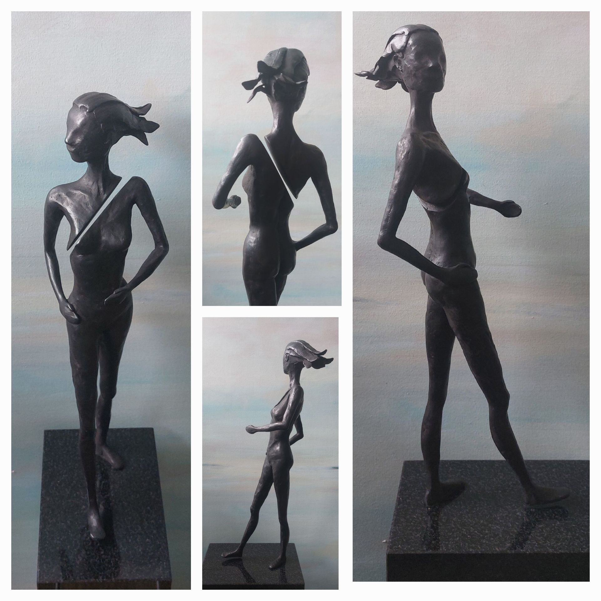 Stoere dame, firm lady, brons, power vrouw