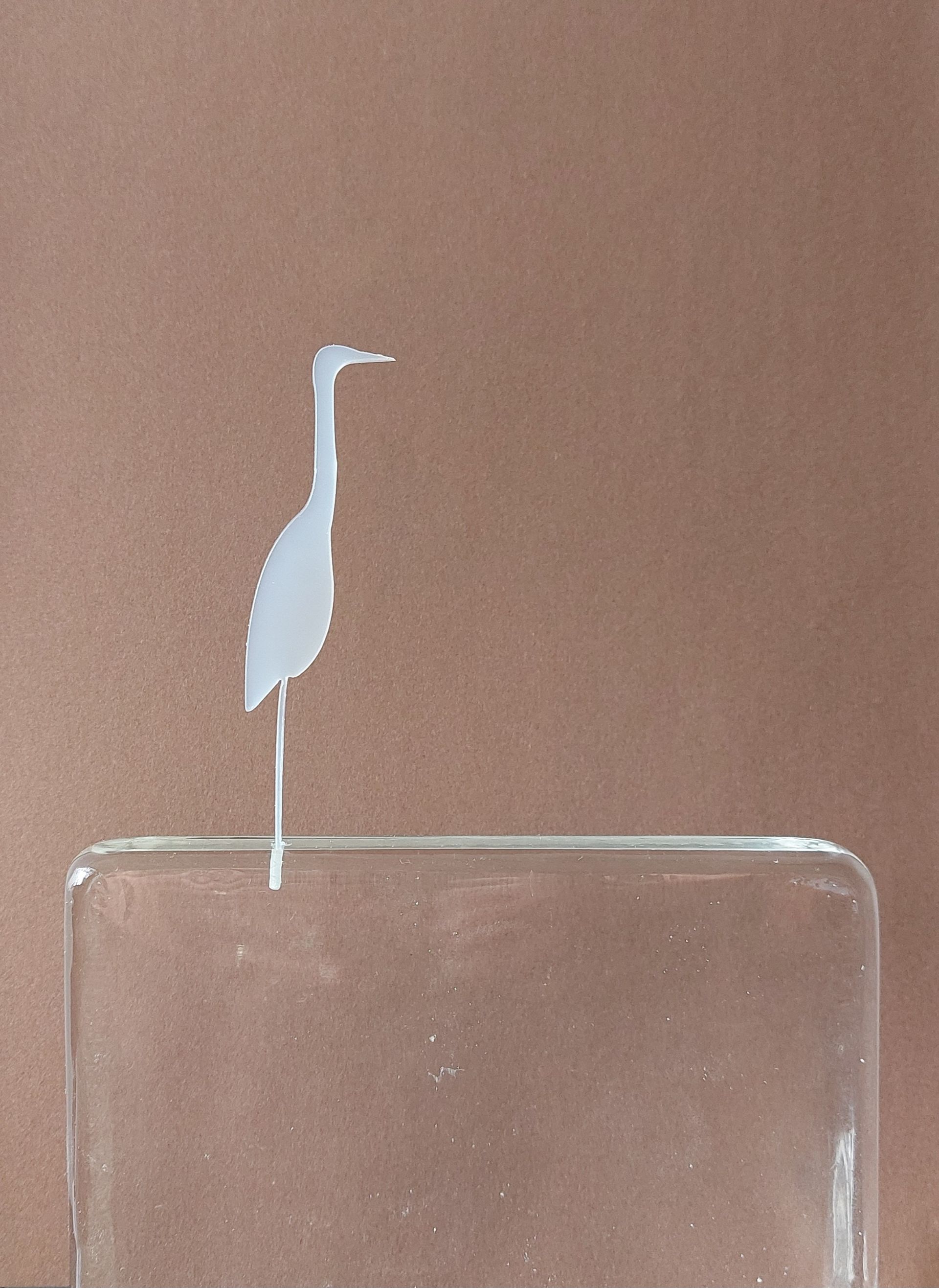 witte reiger kunst expoxy klein kunstwerk