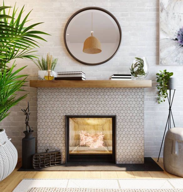 fireplace tile work