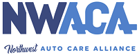 The logo for the northwest auto care alliance is blue and white. | TNT Tire Point S Auto Service