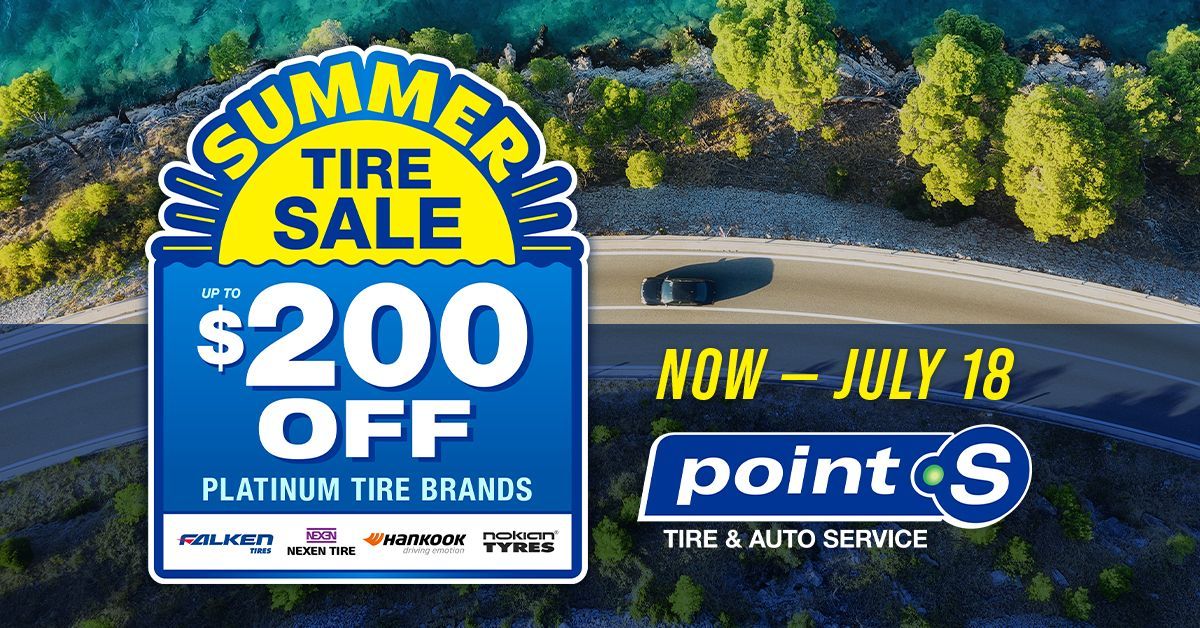 Pickup truck driving through mud with text: “Save $75 instantly on select sets of Falken tires.”