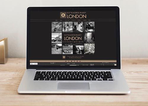 a laptop computer is open to a website for extraordinary london .