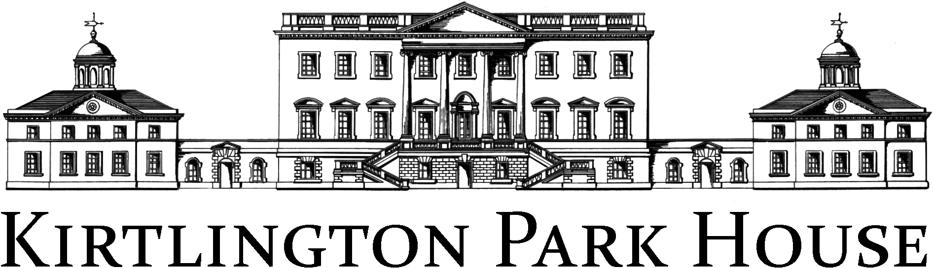 a black and white logo for kirtlington park house