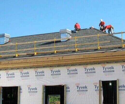 Workers Installing a Shingle Roof — Hillsdale, MI — Braman Roofing