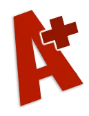 Blue and red heart-shaped graphic; each side has stylized strokes converging at the top, suggesting unity.