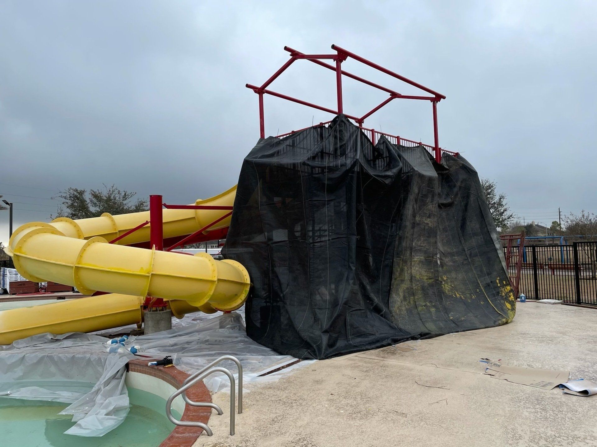 Newly Painted Playground Slide | Marquand, MO| Bare Metal Sandblasting