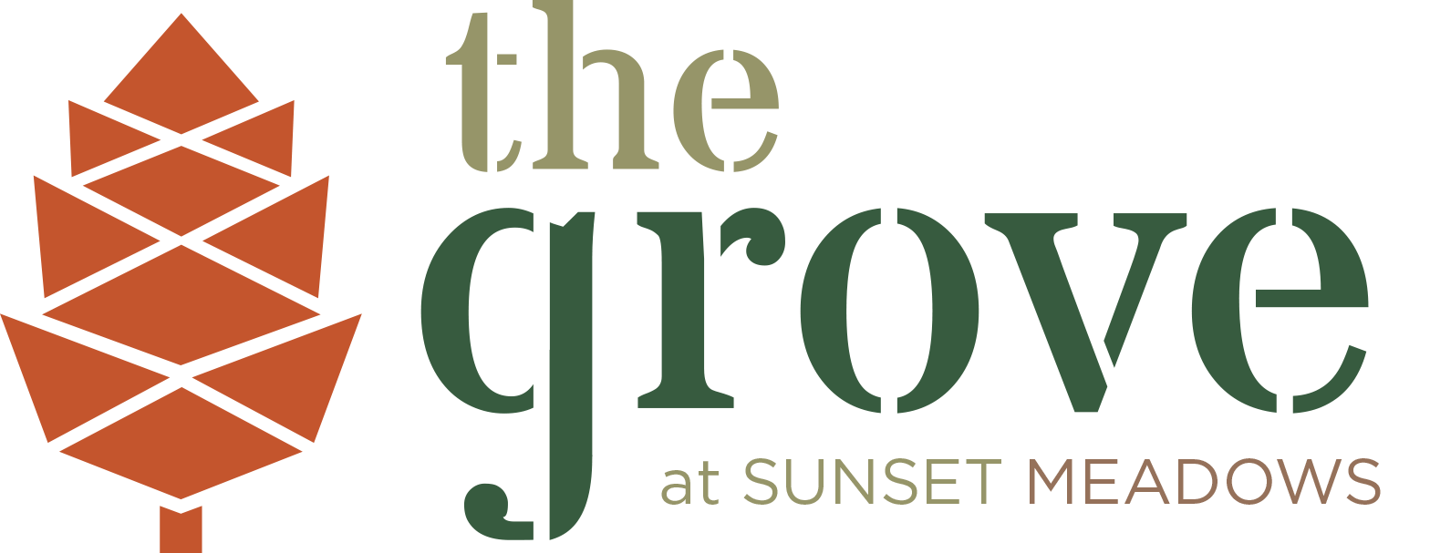 The Grove at Sunset Meadows logo.