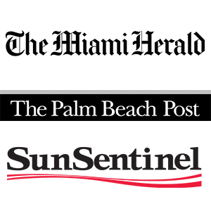 the miami herald the palm beach post and sun sentinel logos