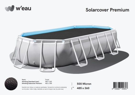W'eau Premium solar cover ovaal meerder afmetingen mogelijk