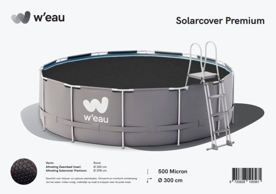 W'eau Premium solar cover rond meerdere afmetingen mogelijk