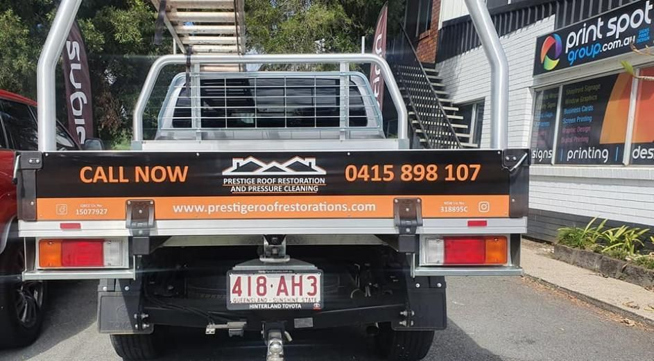 Call Now Sign At The Back Of The Truck — Print Spot Group In Tweed Heads, NSW