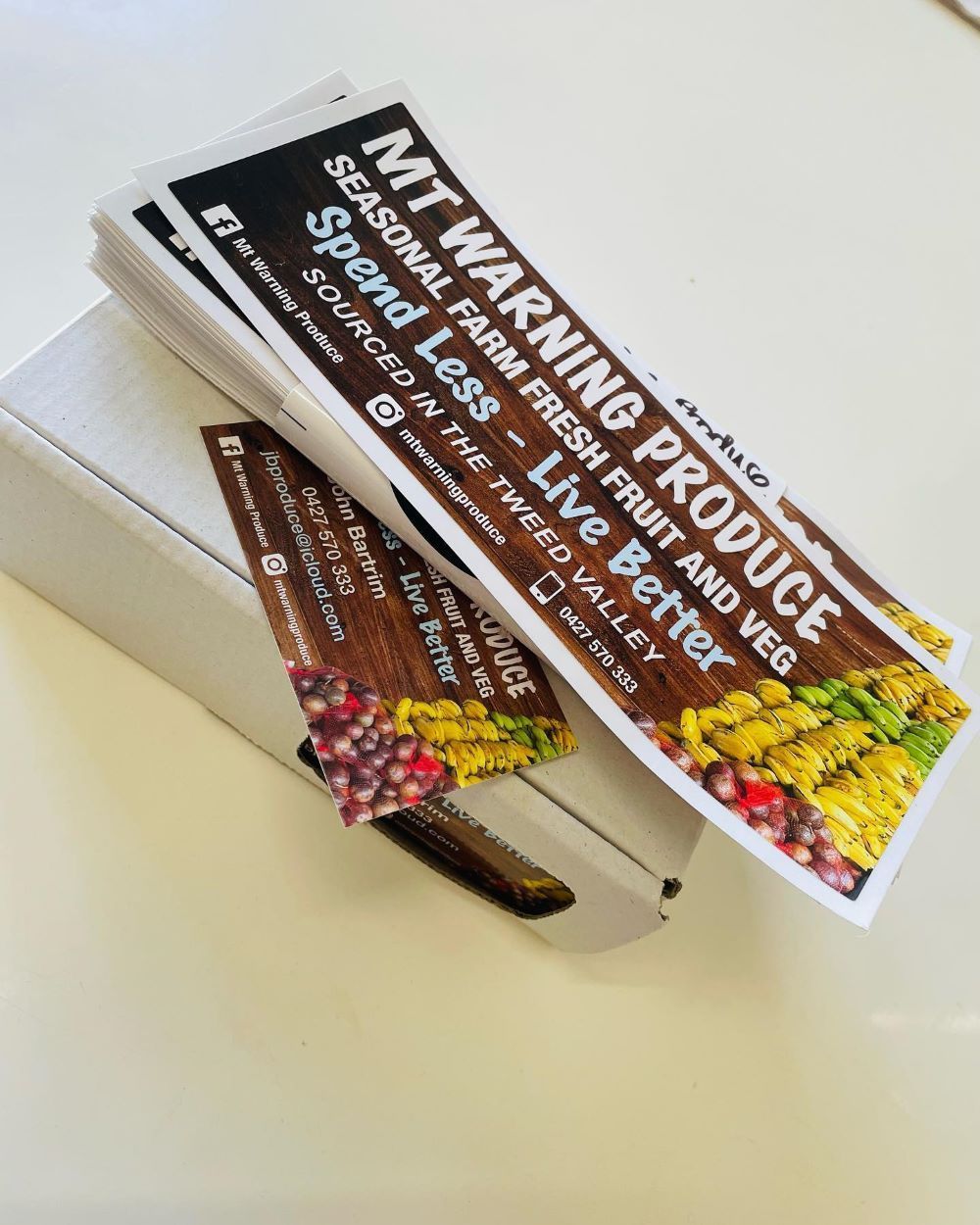 A printed cards are on the table — Print Spot Group in South Murwillumbah, NSW