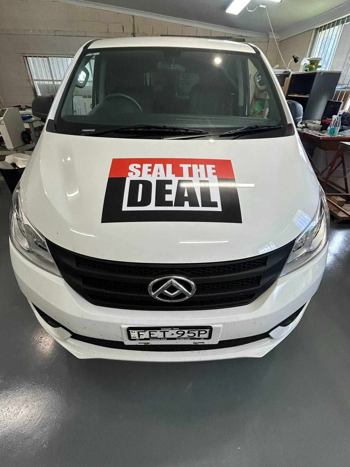 Seal The Deal Printed on Top of The Hood  — Print Spot Group in South Murwillumbah, NSW