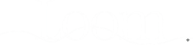 A white, stylized logo for 