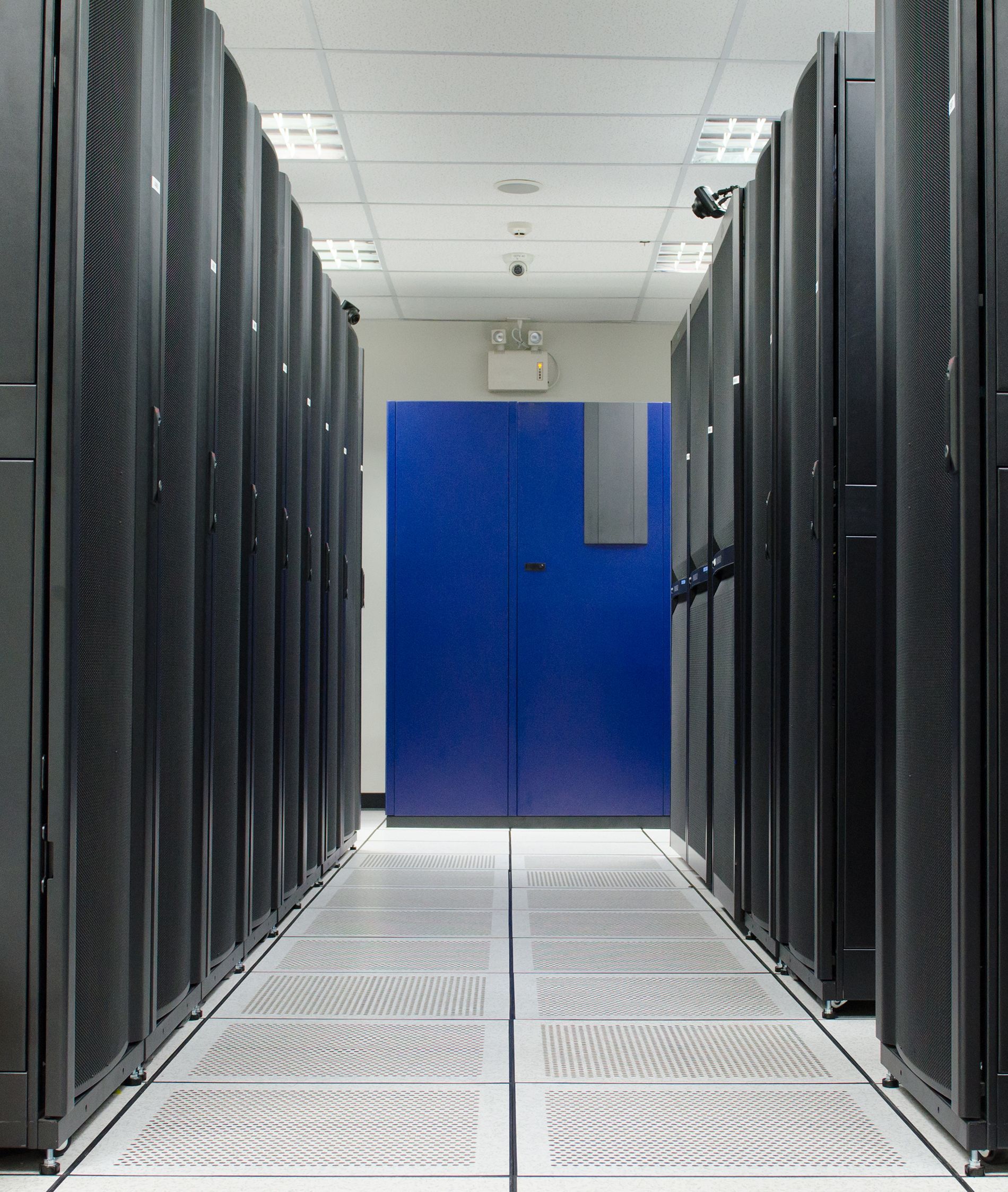Server room with air conditioning and handling units.