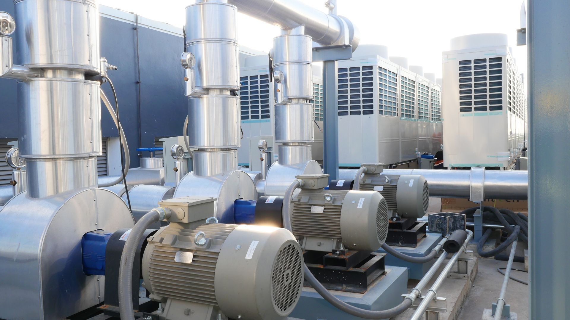 Large industrial chiller system.