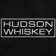 White text "HUDSON WHISKEY" in a rectangle on a black background.