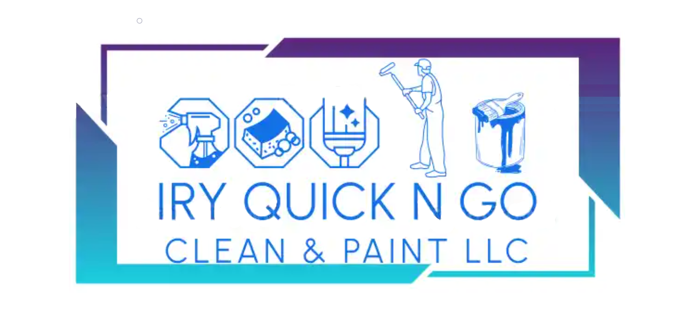 A logo for a company called iry quick n go clean and paint llc.