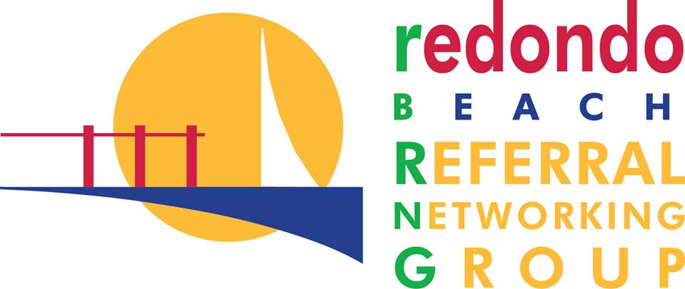 A logo for the redondo beach referral networking group