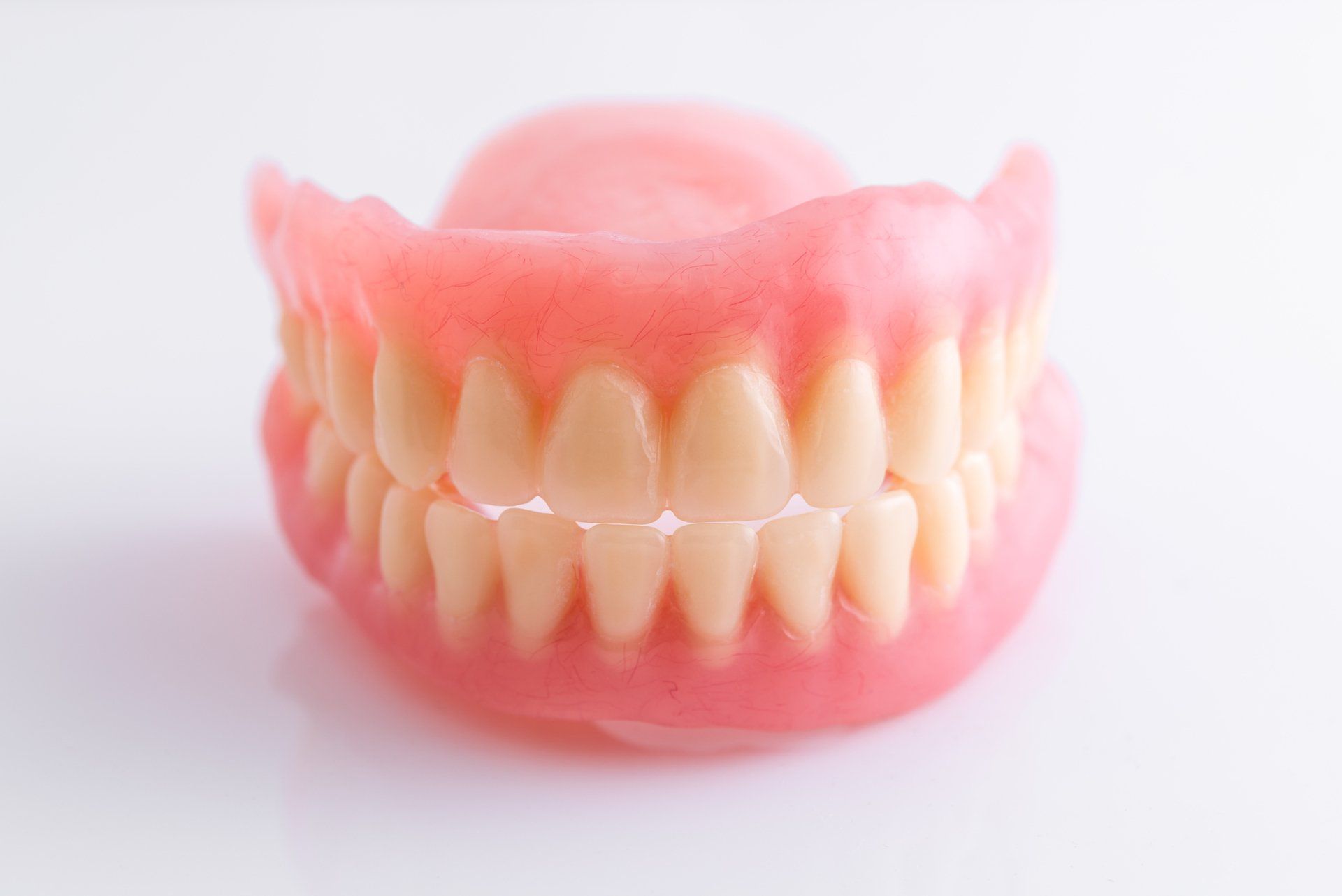 Custom anatomized full set of dentures that look super realistic