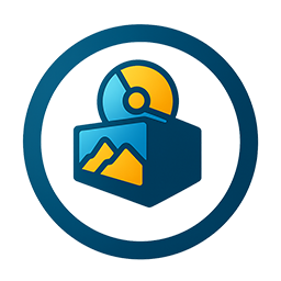 Icon of cd rom on top of a box