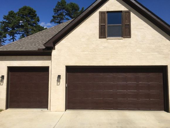 Two Brown Garage Door — Sherwood, AR — Harmon Overhead Door