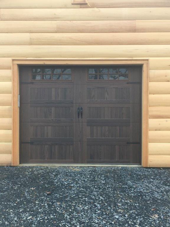 Wooden Door With Window Panels — Sherwood, AR — Harmon Overhead Door