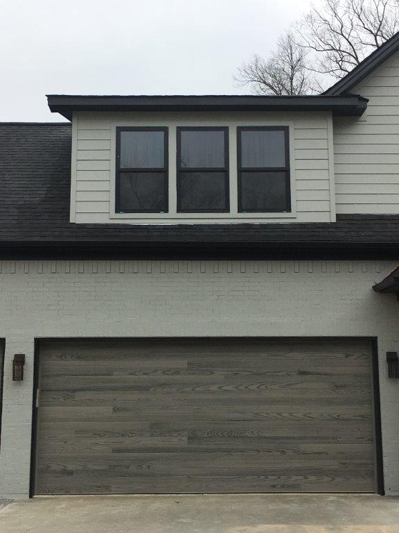 Garage Door With Gray Wooden Texture — Sherwood, AR — Harmon Overhead Door