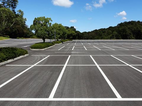 Vacant Car Parking Lot — San Jose, CA — Linear Tech Striping