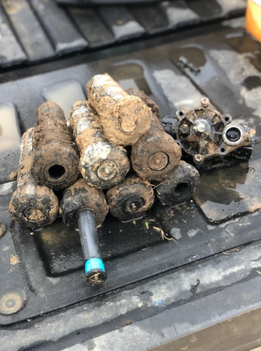 A Pile of Rusty Pieces of Metal - Collinsville, TX - L5 Irrigation