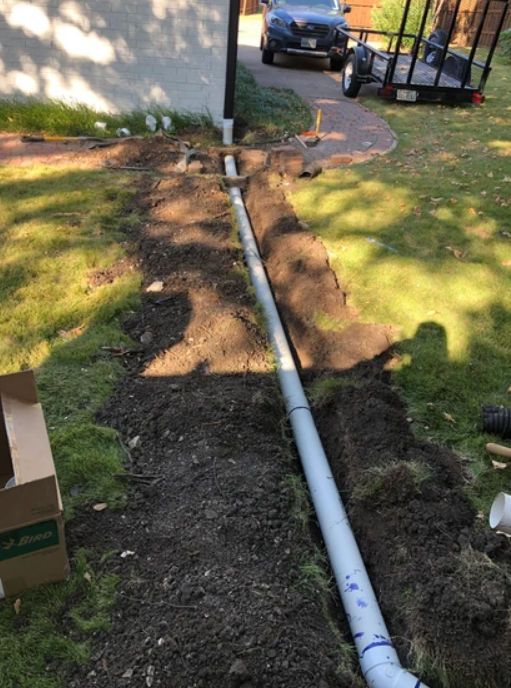 A White Pipe is Being Installed - Collinsville, TX - L5 Irrigation