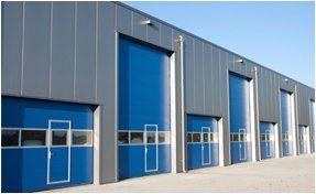 Blue commercial garage door - Bristol, TN Blue commercial garage door - Bristol, TN