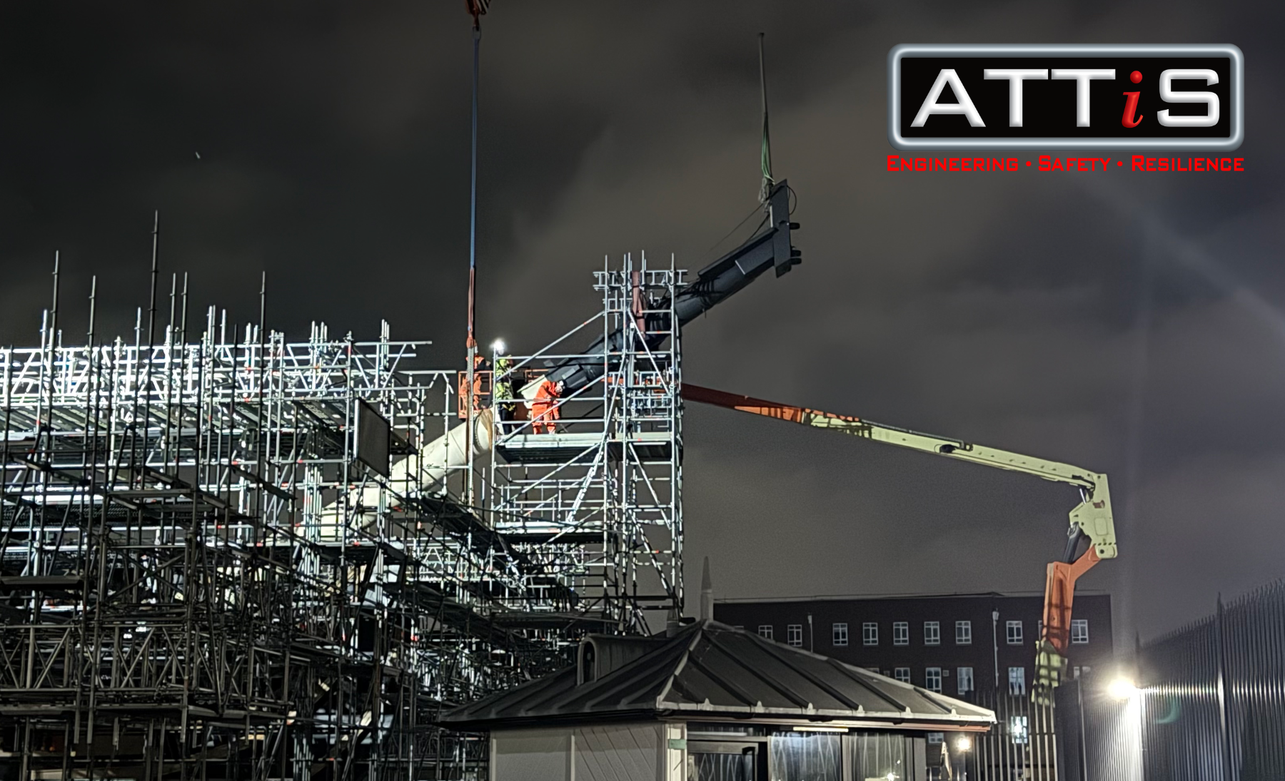 HMS Victory mast being removed