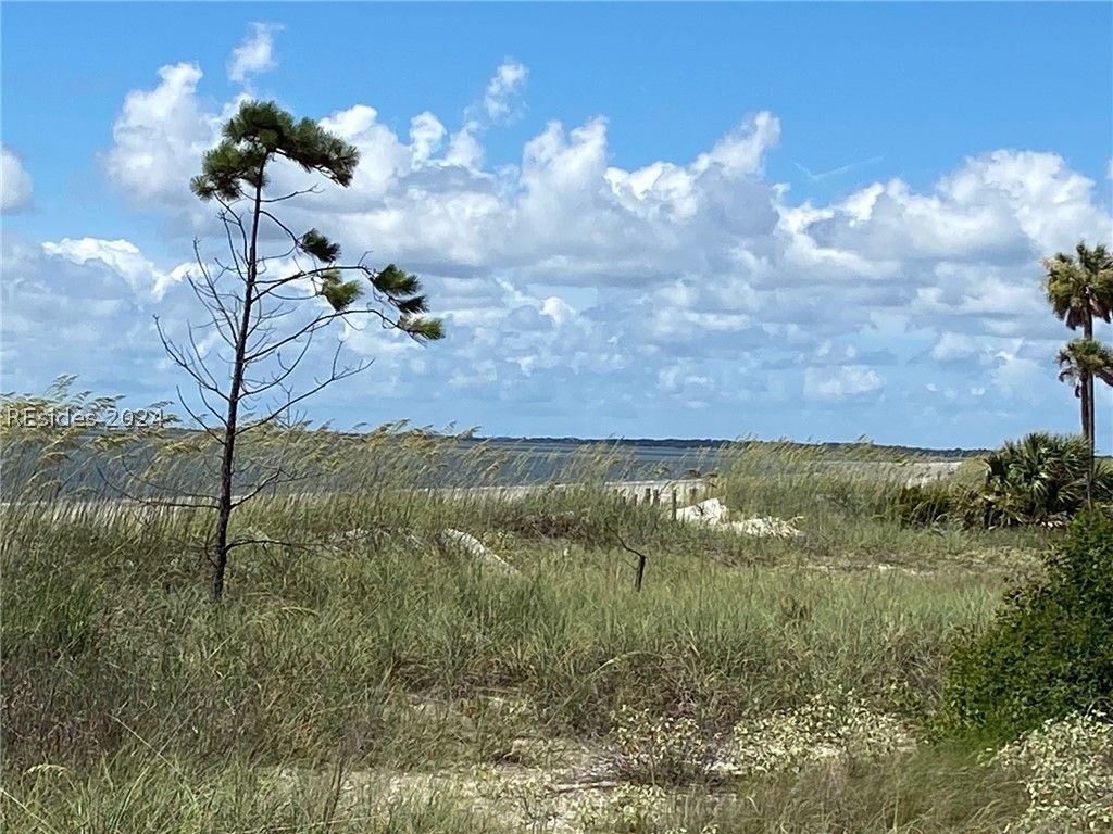 A living room with a blue couch and a wooden coffee table.