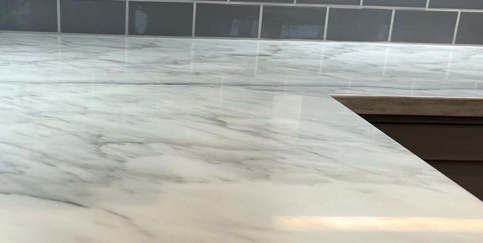 Marble countertop after Clear Shine prepped and applied MORE® AntiEtch®