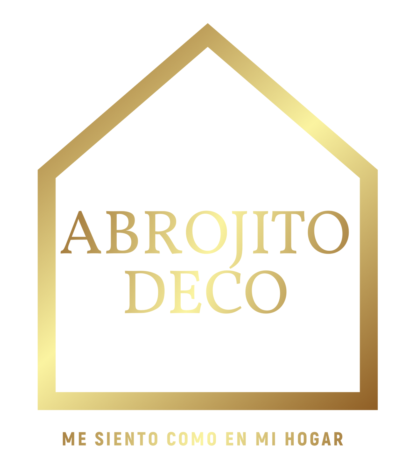 El logo de abrojito deco es una casa dorada.