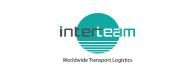 Um logotipo para uma empresa chamada interteam worldwide transport logistics.