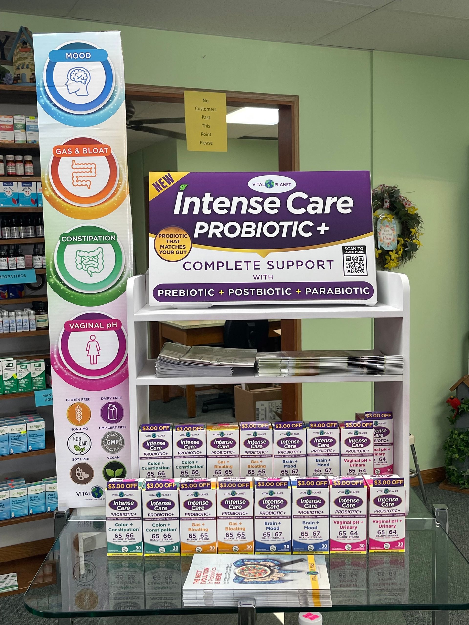 A display of intense care probiotic in a pharmacy — Grand Island, NE — Natural Food Products