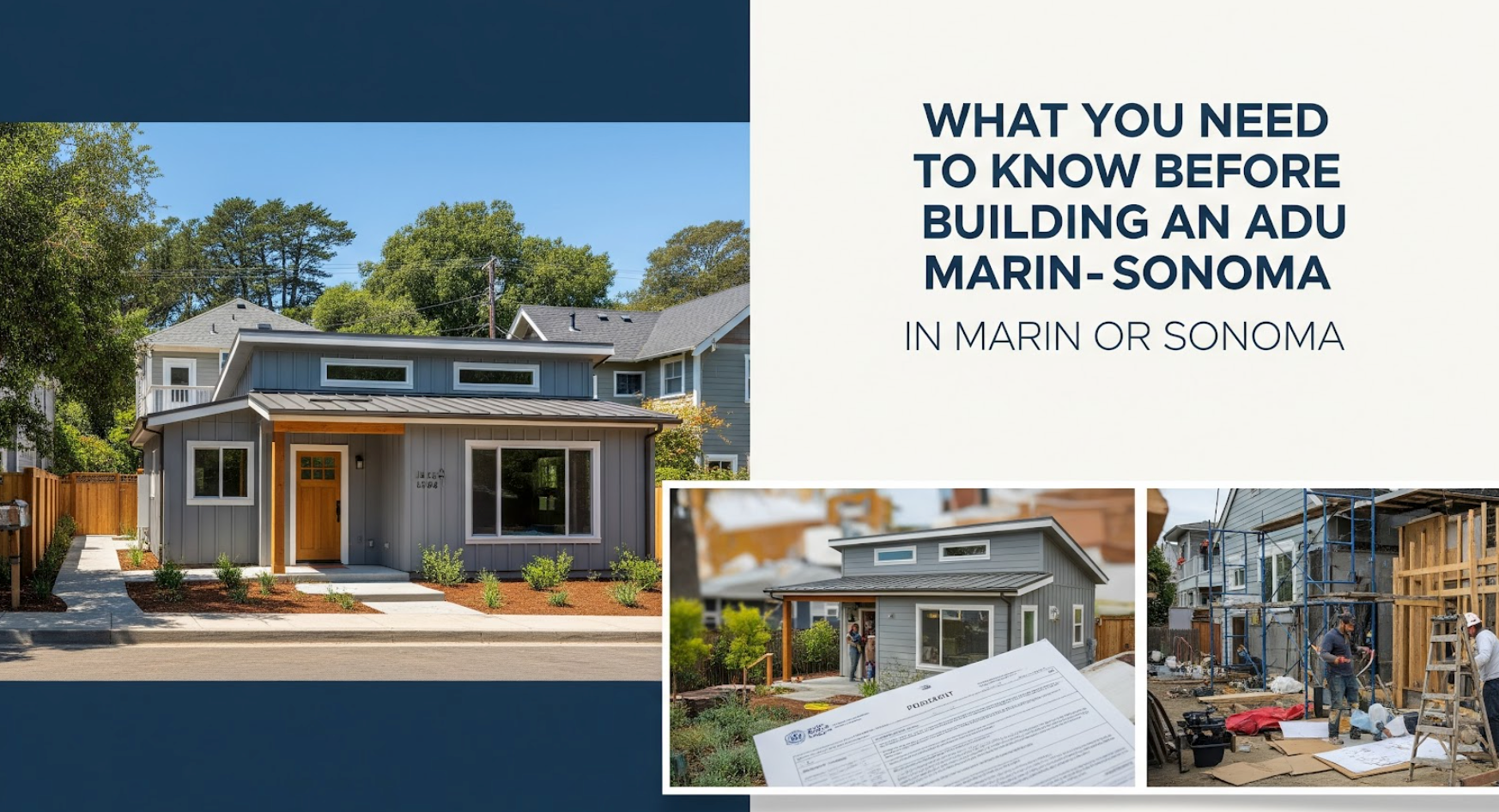 Modern ADU unit with sustainable design in Marin County backyard