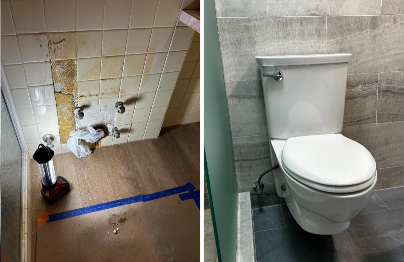 A person is fixing a sink with a wrench.