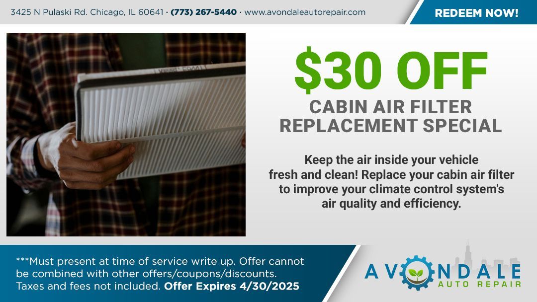 Cabin Air Filter Replacement Special