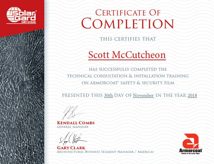 scott mccutcheon certificate of completion