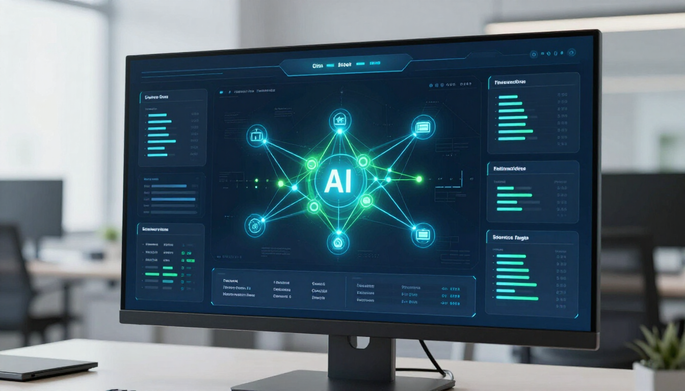 AI Search Optimization for MSPs visualization showing technology and data connectivity