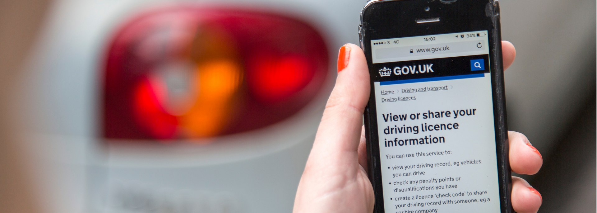 Picture of Driving licence information. Picture of Driving licence information.