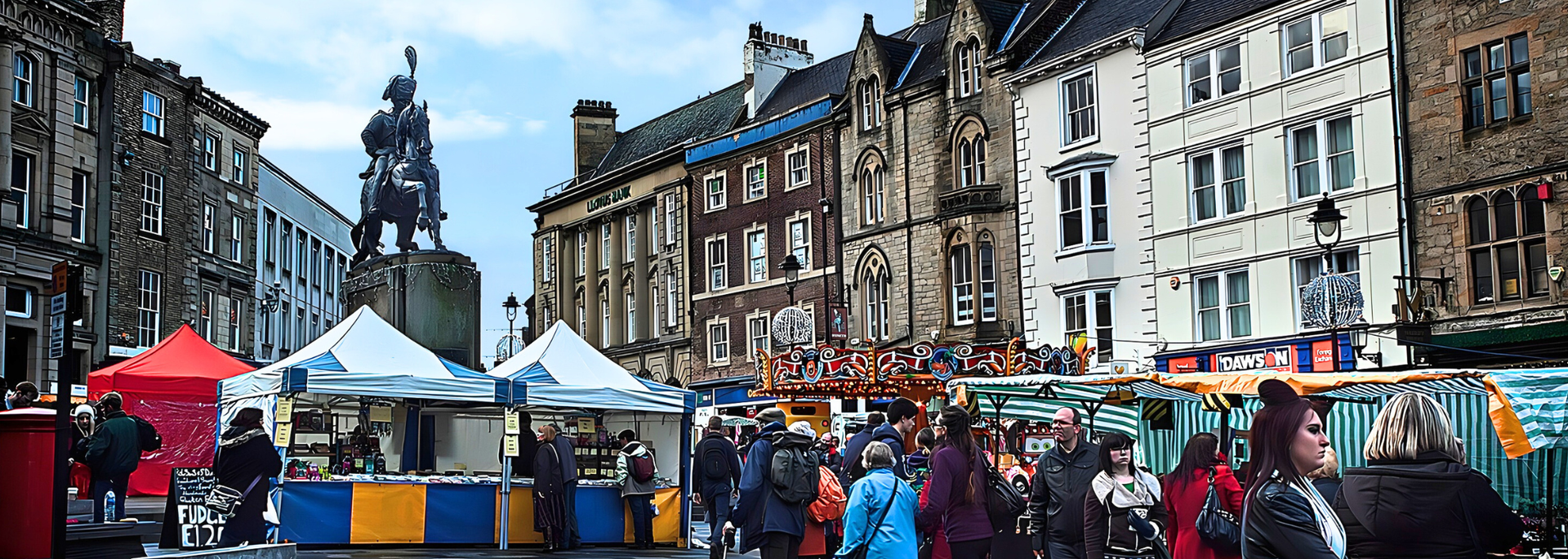 Picture of Durham Christmas market.  