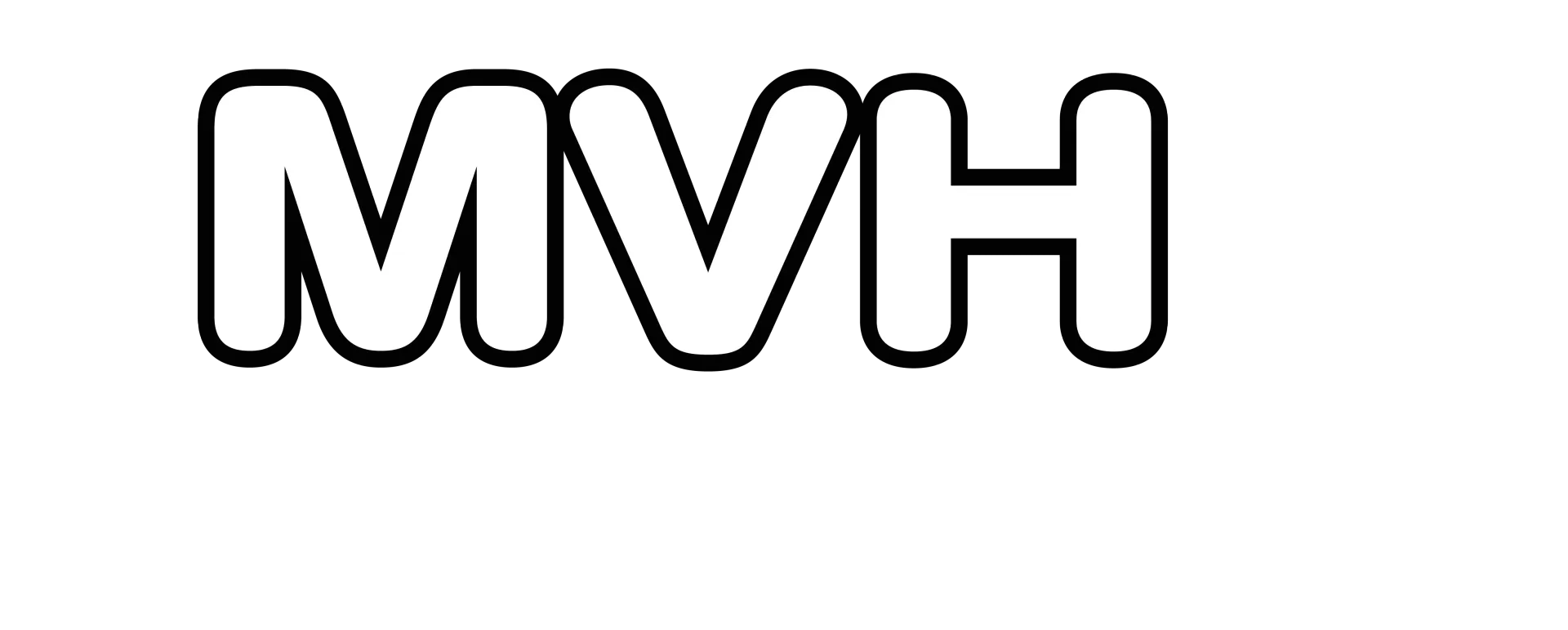 MVH Rental Logo Black and White