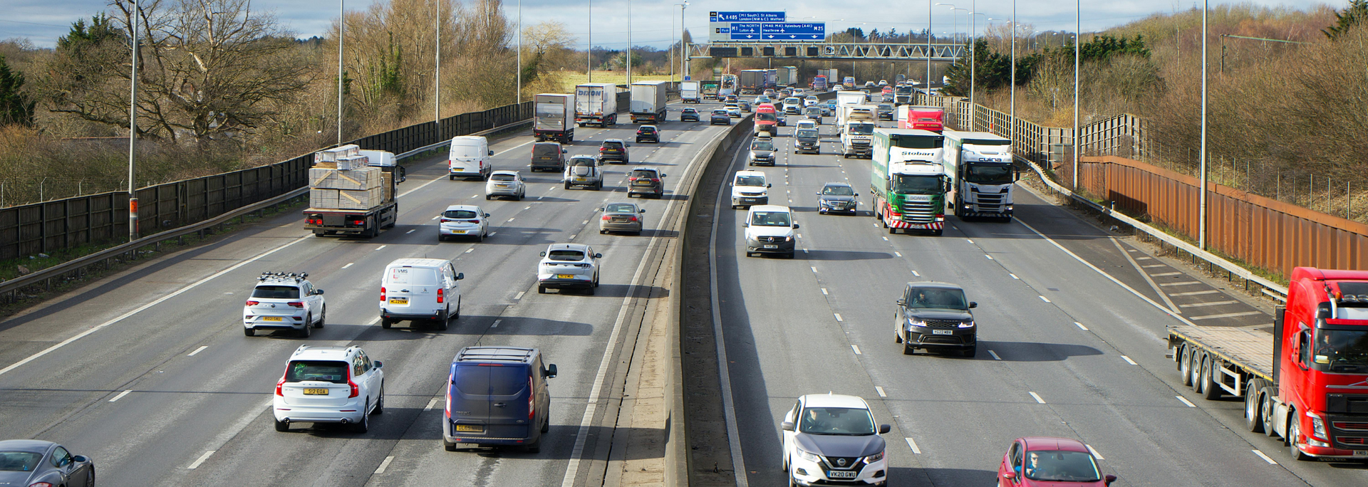 Picture of a busy motorway in the UK. Picture of a busy motorway in the UK.
